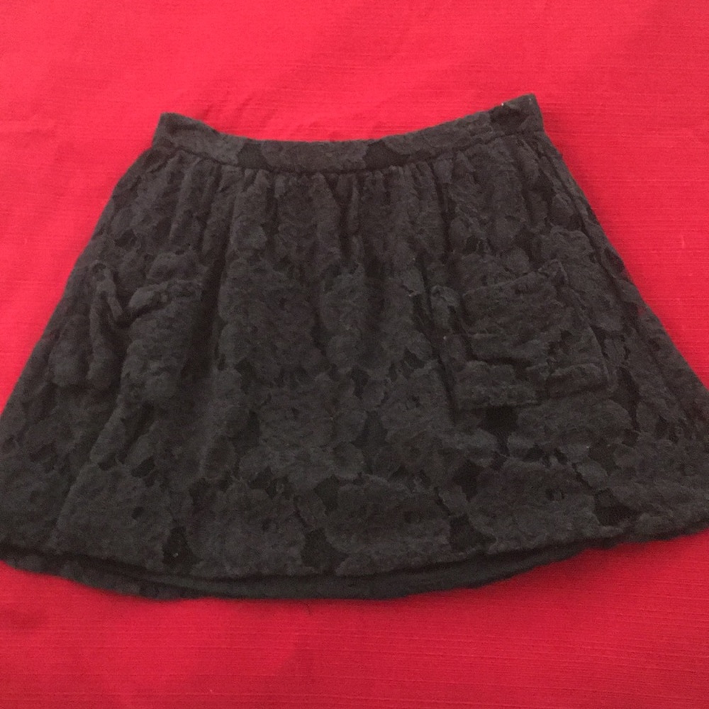High waisted mini skirt